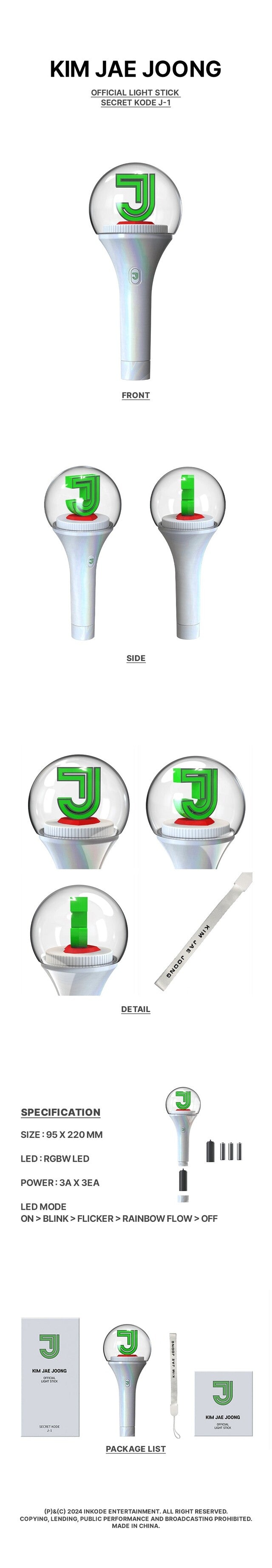 [PREORDER] KIM JAE JOONG - OFFICIAL LIGHT STICK SECRET KODE J-1