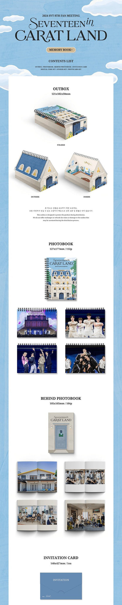 [PREORDER] SEVENTEEN - 2024 SVT 8TH FAN MEETING SEVENTEEN in CARAT LAND MEMORY BOOK