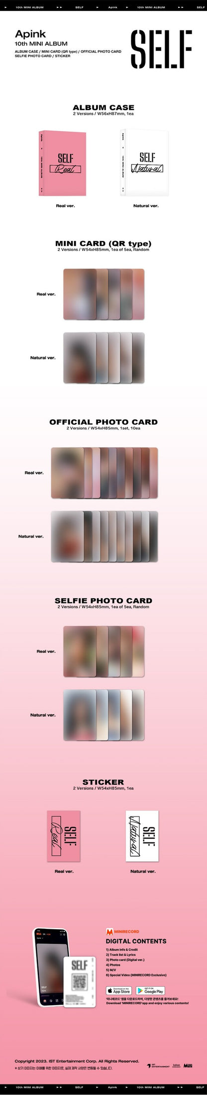 [PREORDER] APINK - SELF (10TH MINI ALBUM) PLATFORM VER