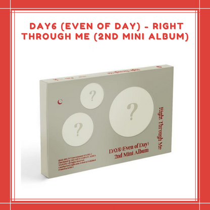 [PREORDER] DAY6 (EVEN OF DAY) - RIGHT THROUGH ME (2ND MINI ALBUM).