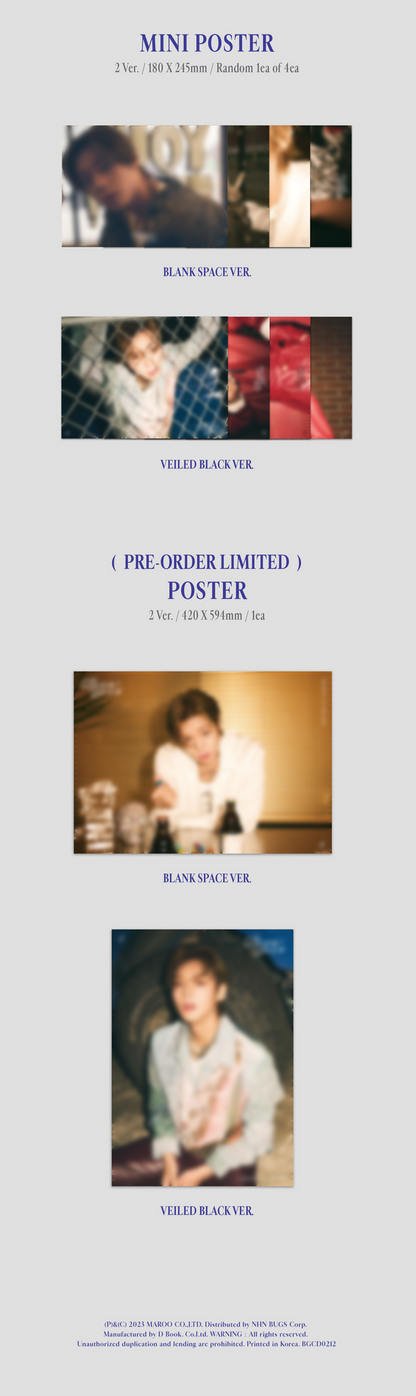 [PREORDER] PARK JIHOON - BLANK OR BLACK (7TH MINI ALBUM)