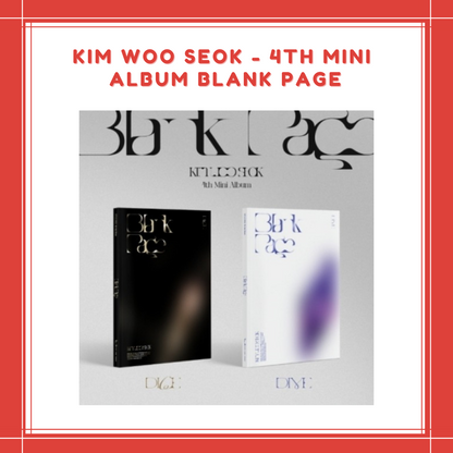 [PREORDER] KIM WOO SEOK - 4TH MINI ALBUM BLANK PAGE