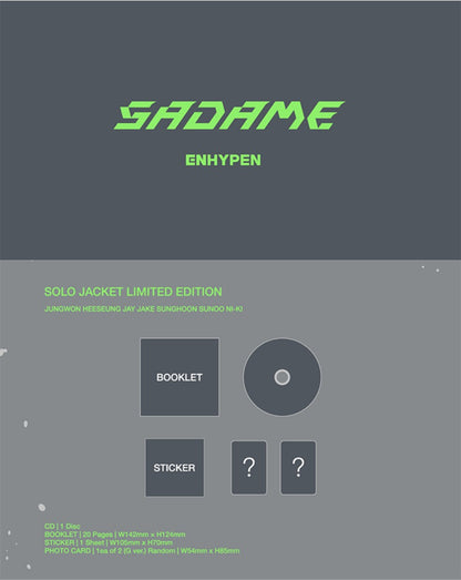 [PREORDER] ENHYPEN - 1ST JP ALBUM SADAME SOLO JACKET LIMITED