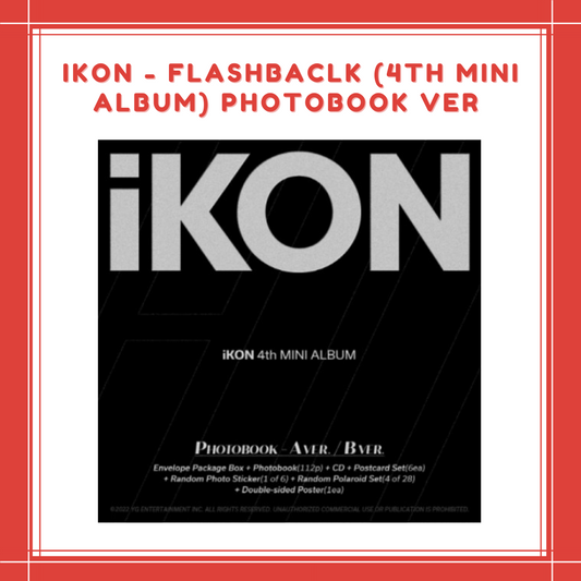 [PREORDER]  IKON - FLASHBACLK (4TH MINI ALBUM) PHOTOBOOK VER