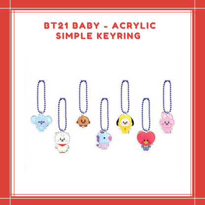 [PREORDER] BT21 BABY - ACRYLIC SIMPLE KEYRING