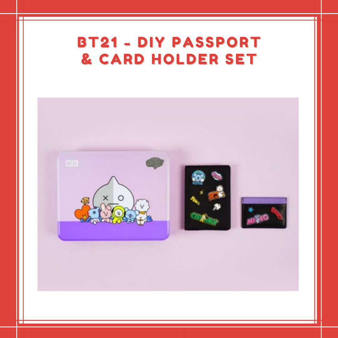 [PREORDER] BT21 - DIY PASSPORT & CARD HOLDER SET