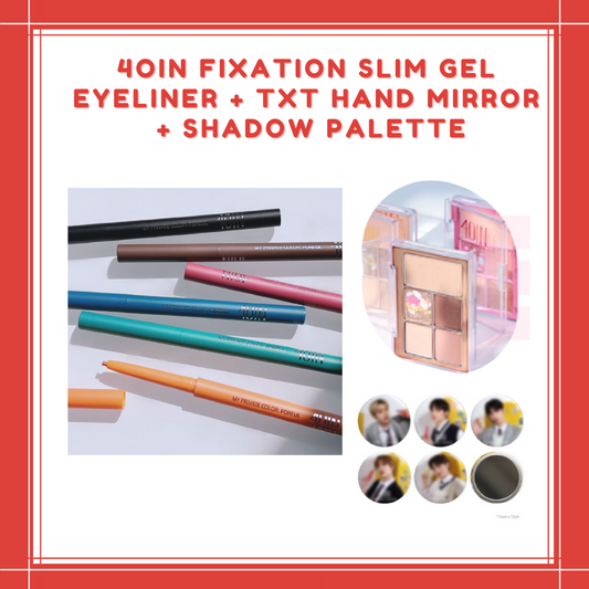 [PREORDER] 4OIN Fixation Slim Gel Eyeliner + TXT Hand Mirror + Shadow Palette