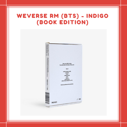 [PREORDER] WEVERSE RM (BTS) - INDIGO (BOOK EDITION)