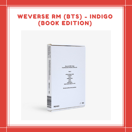 [PREORDER] WEVERSE RM (BTS) - INDIGO (BOOK EDITION)