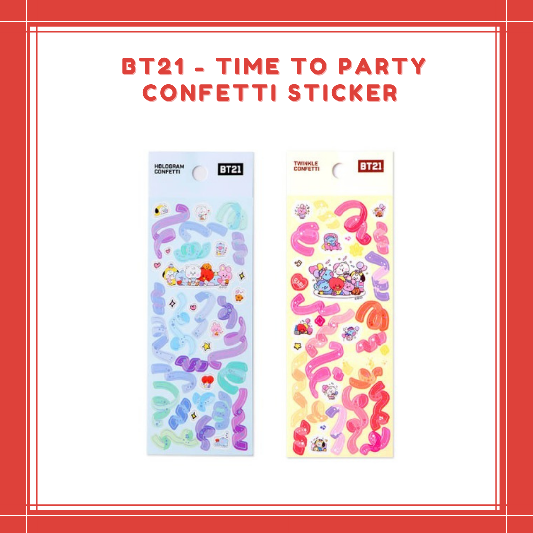 [PREORDER] BT21 - TIME TO PARTY CONFETTI STICKER