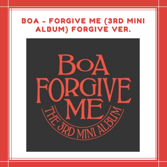 [PREORDER] BOA - FORGIVE ME (3RD MINI ALBUM) FORGIVE VER.