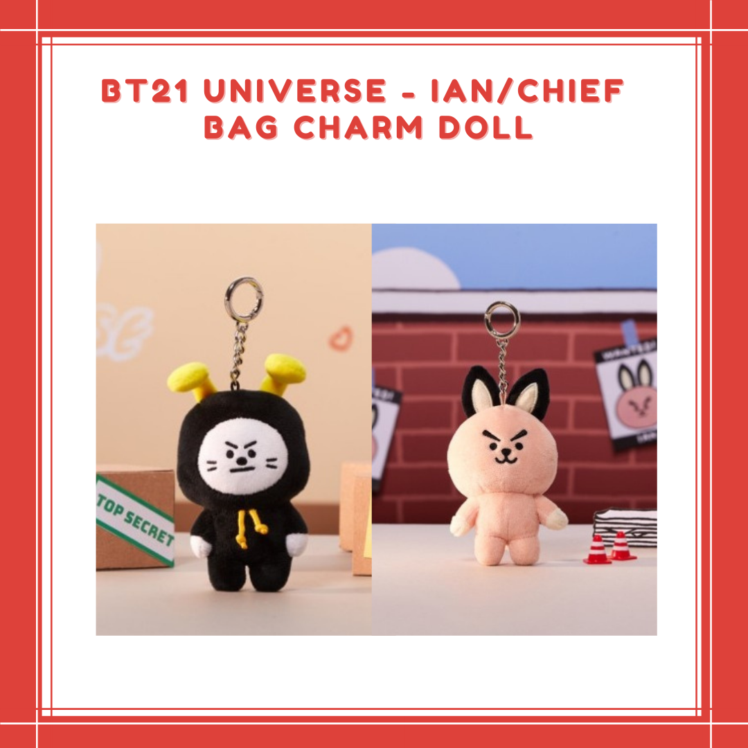 [PREORDER] BT21 UNIVERSE - IAN/CHIEF BAG CHARM DOLL