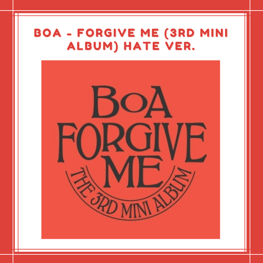 [PREORDER] BOA - FORGIVE ME (3RD MINI ALBUM) HATE VER.