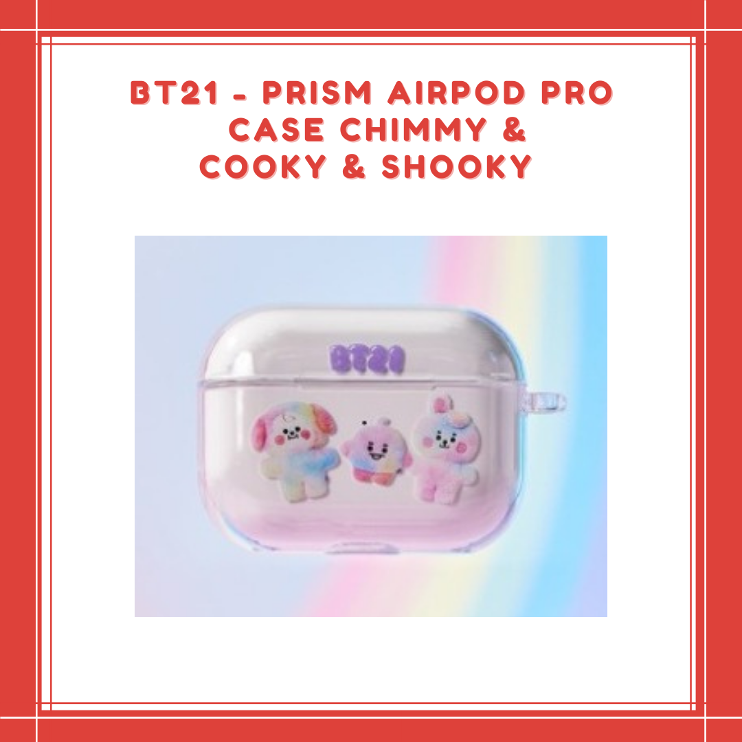 [PREORDER] BT21 - PRISM AIRPOD PRO CASE CHIMMY&COOKY&SHOOKY