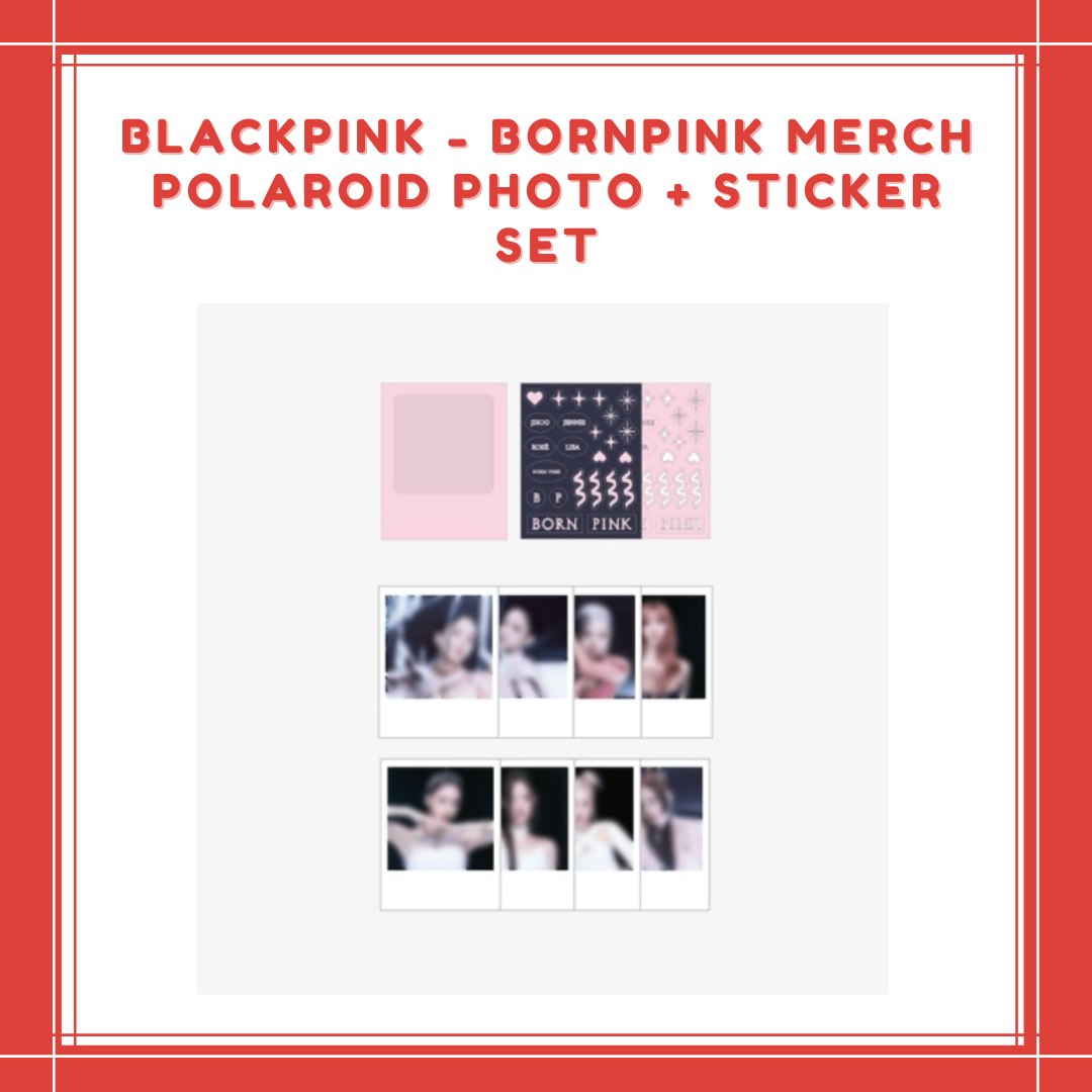 [PREORDER] BLACKPINK - BORNPINK MERCH POLAROID PHOTO + STICKER SET