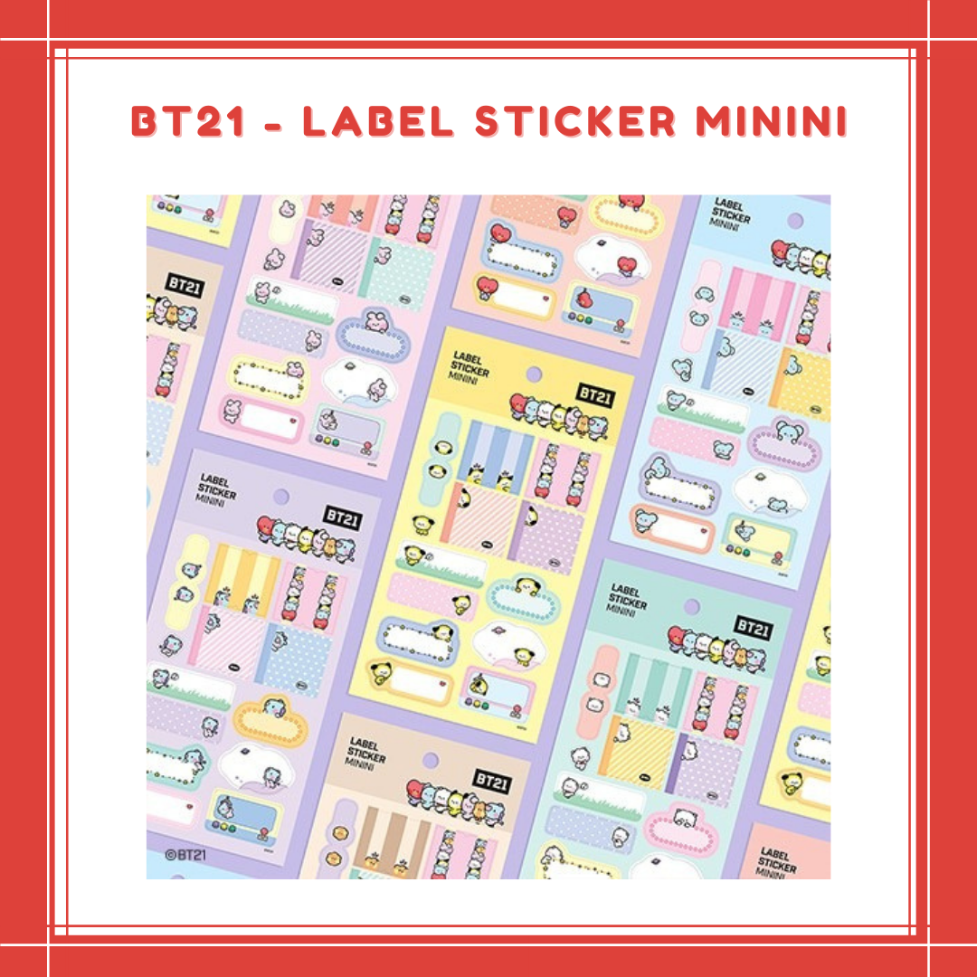 [PREORDER] BT21 - LABEL STICKER MININI