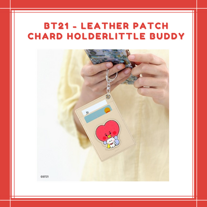 [PREORDER] BT21 - LEATHER PATCH CHARD HOLDER LITTLE BUDDY