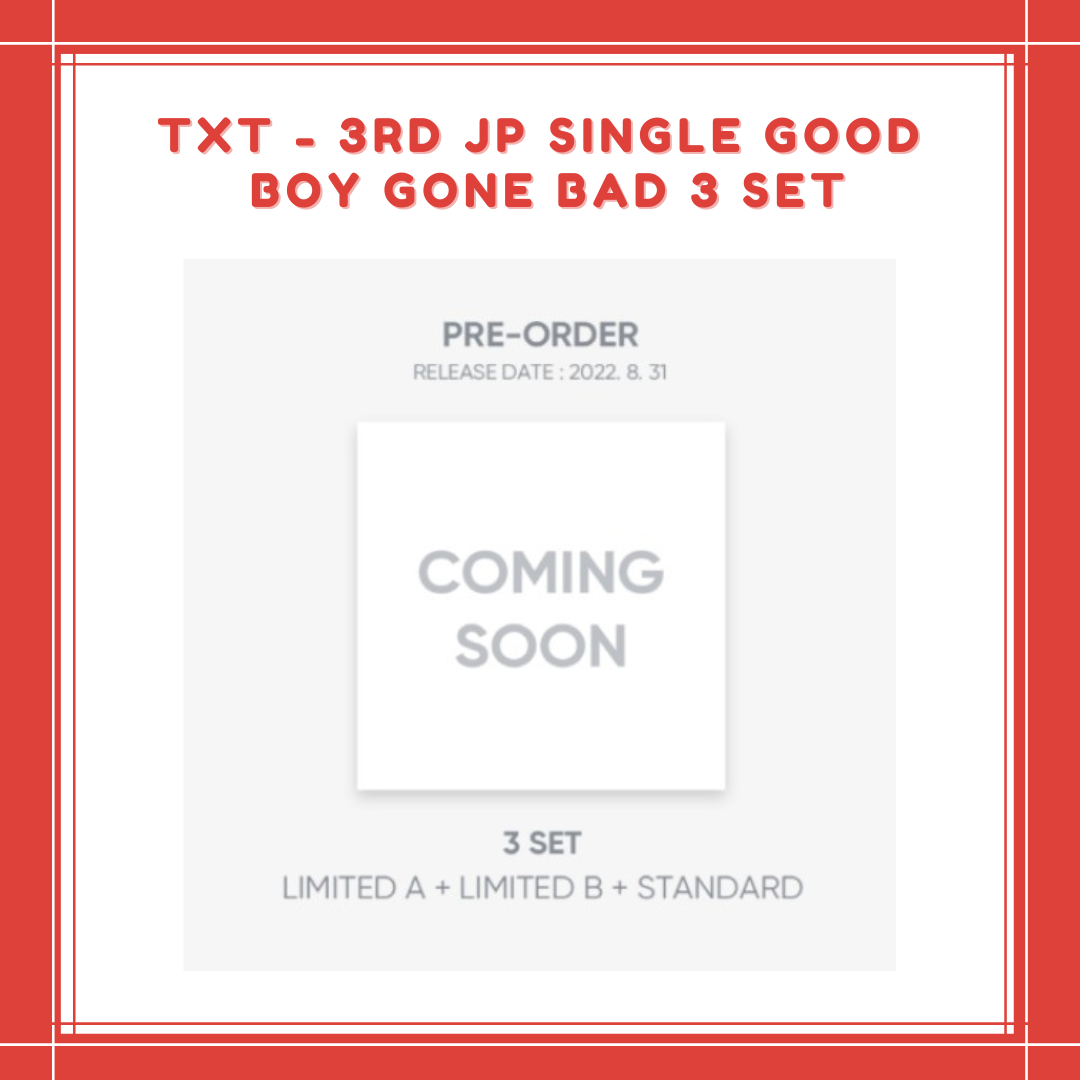 [PREORDER] TXT - 3RD JP SINGLE GOOD BOY GONE BAD 3 SET