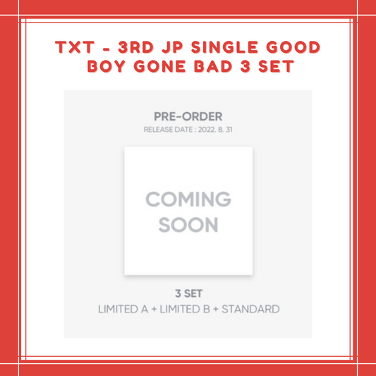 [PREORDER] TXT - 3RD JP SINGLE GOOD BOY GONE BAD 3 SET