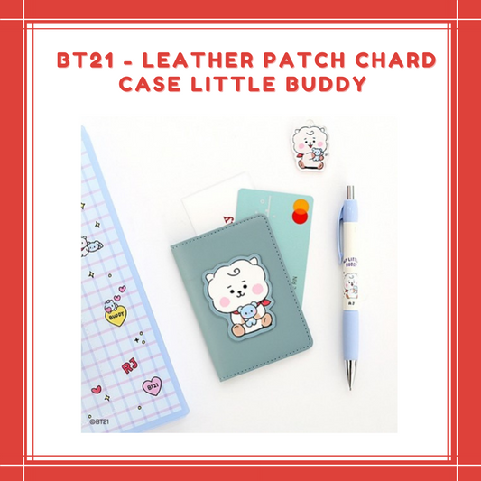 [PREORDER] BT21 - LEATHER PATCH CHARD CASE LITTLE BUDDY