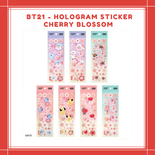 [PREORDER] BT21 - HOLOGRAM STICKER CHERRY BLOSSOM