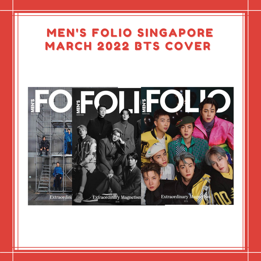[PREORDER] MEN'S FOLIO SINGAPORE MARCH 2022 BTS COVER