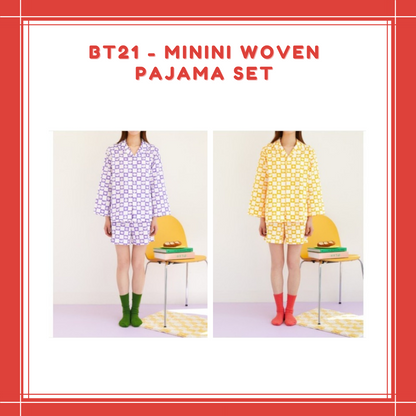 [PREORDER] BT21 - MININI WOVEN PAJAMA SET