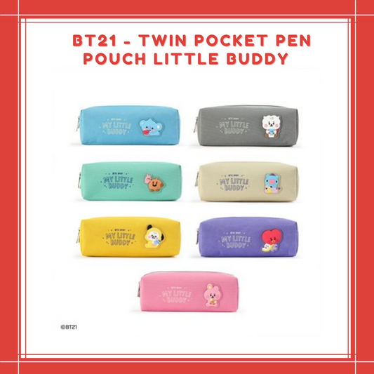 [PREORDER] BT21 - TWIN POCKET PEN POUCH LITTLE BUDDY