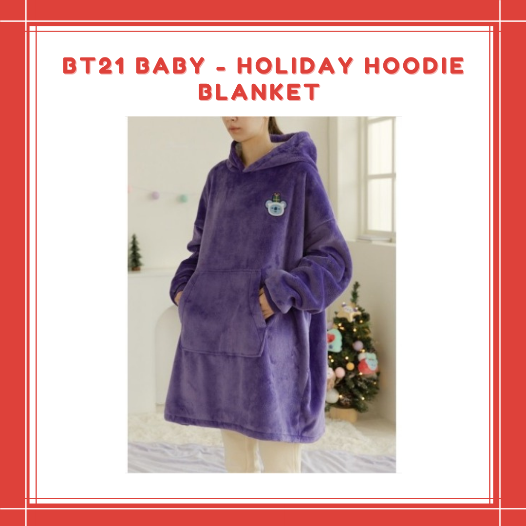 [PREORDER] BT21 BABY - HOLIDAY HOODIE BLANKET