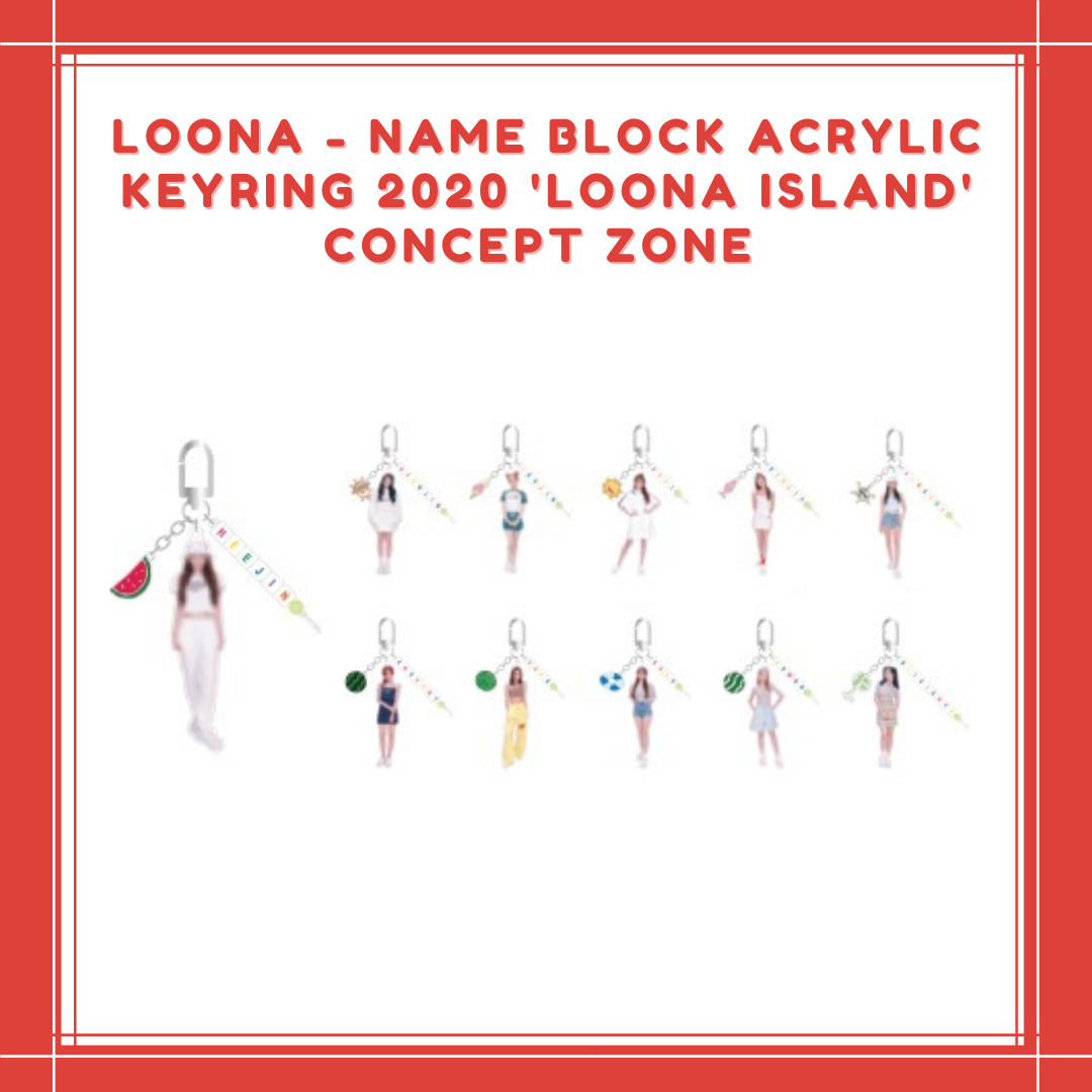 [PREORDER] LOONA - NAME BLOCK ACRYLIC KEYRING  2020 'LOONA ISLAND' CONCEPT ZONE