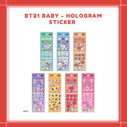 [PREORDER] BT21 BABY - HOLOGRAM STICKER