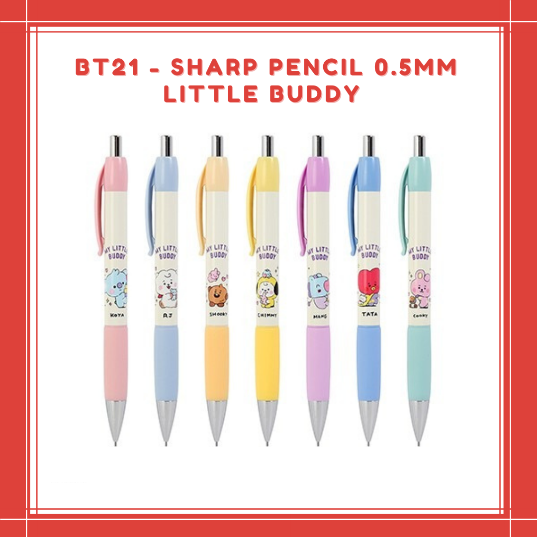 [PREORDER] BT21 - SHARP PENCIL 0.5MM LITTLE BUDDY SET