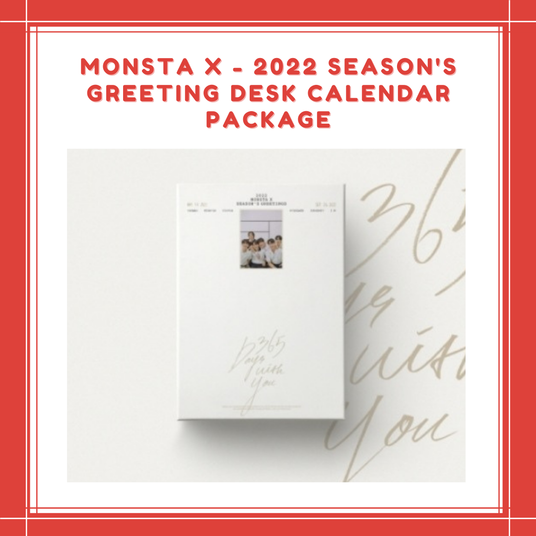 [PREORDER] MONSTA X - 2022 SEASON'S GREETING DESK CALENDAR PACKAGE