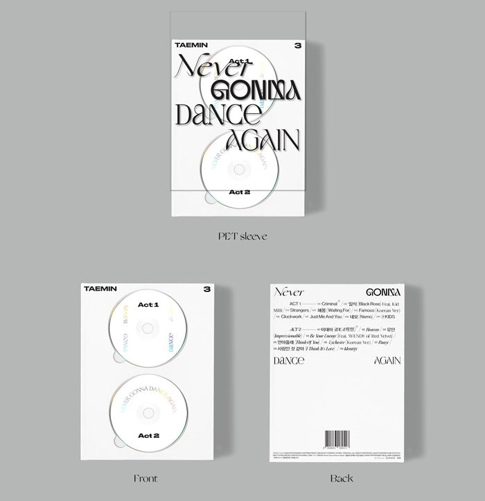 [PREORDER] TAEMIN - VOL.3 NEVER GONNA DANCE AGAIN (EXTENDED VER.)