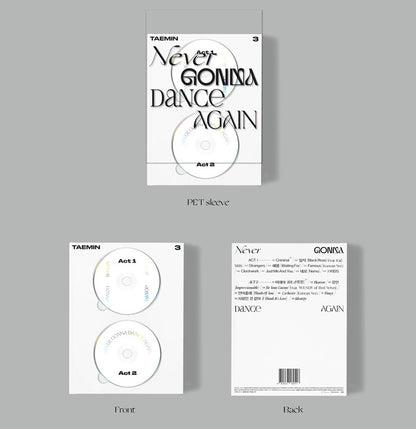 [PREORDER] TAEMIN - VOL.3 NEVER GONNA DANCE AGAIN (EXTENDED VER.)