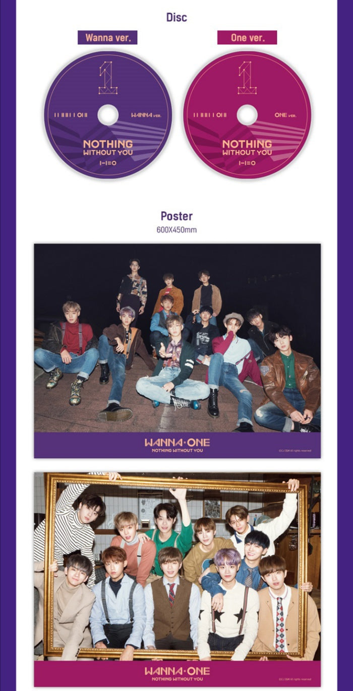 [PREORDER] WANNA ONE - TO BE ONE PREQUEL REPACKAGE 1-1=0 (NOTHING WITHOUT YOU)