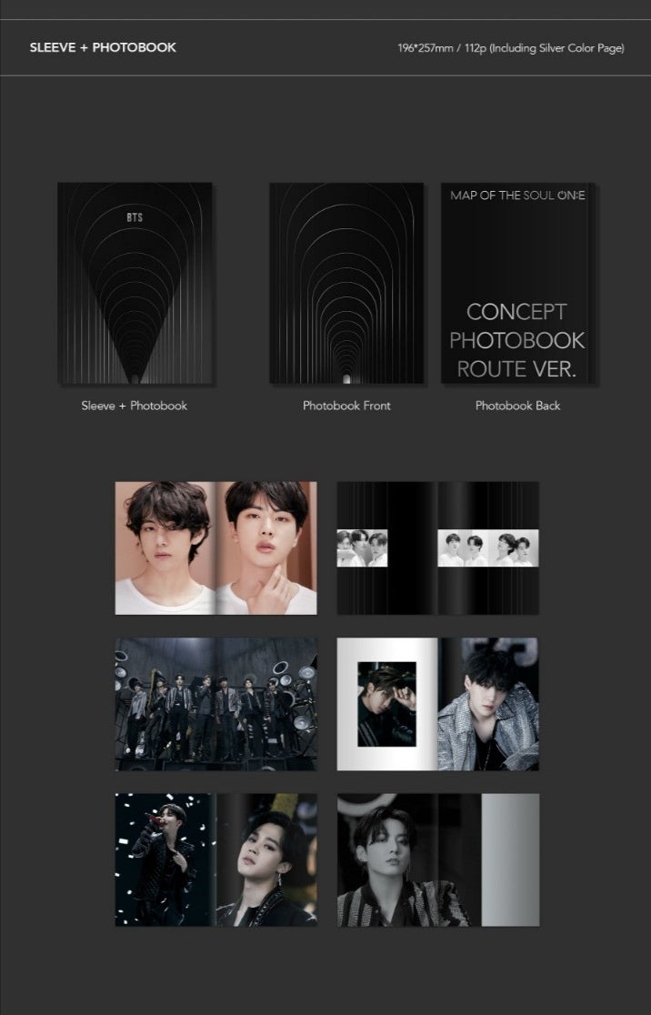 BTS MAP OF THE SOUL popular ON:E CONCEPT PHOTOBOOK ROUTE VERSION