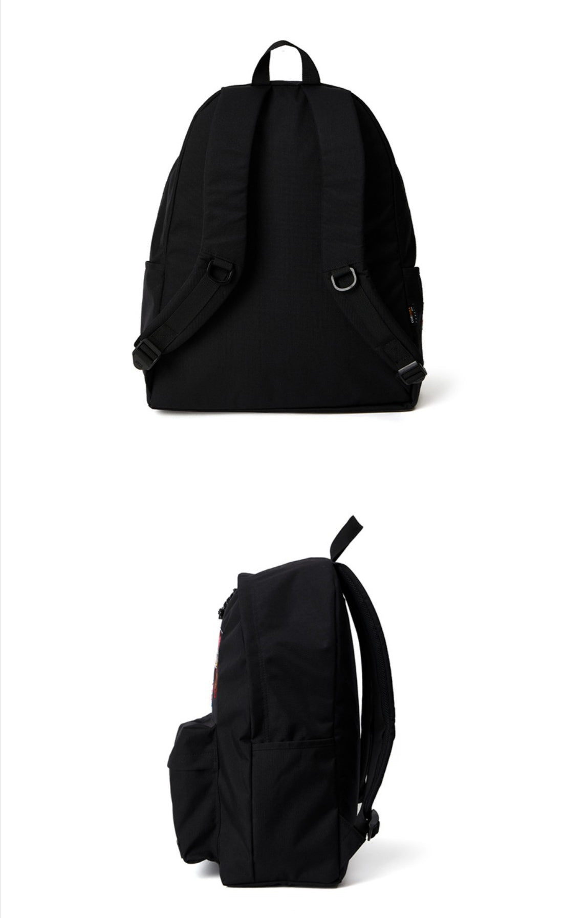 [PREORDER] BT21 - HEART WAPPEN TWO POCKET BLACK BACKPACK