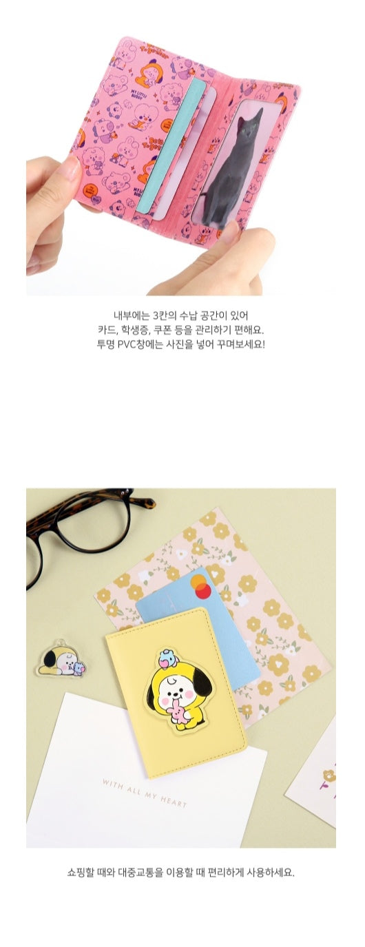 [PREORDER] BT21 - LEATHER PATCH CHARD CASE LITTLE BUDDY