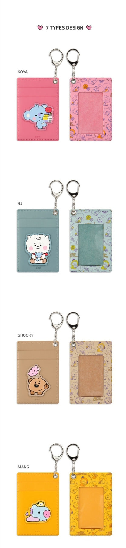 [PREORDER] BT21 - LEATHER PATCH CHARD HOLDER LITTLE BUDDY