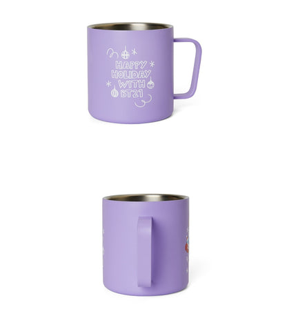 [PREORDER] BT21 BABY - HOLIDAY STAINLESS MUG CUP (400ML)