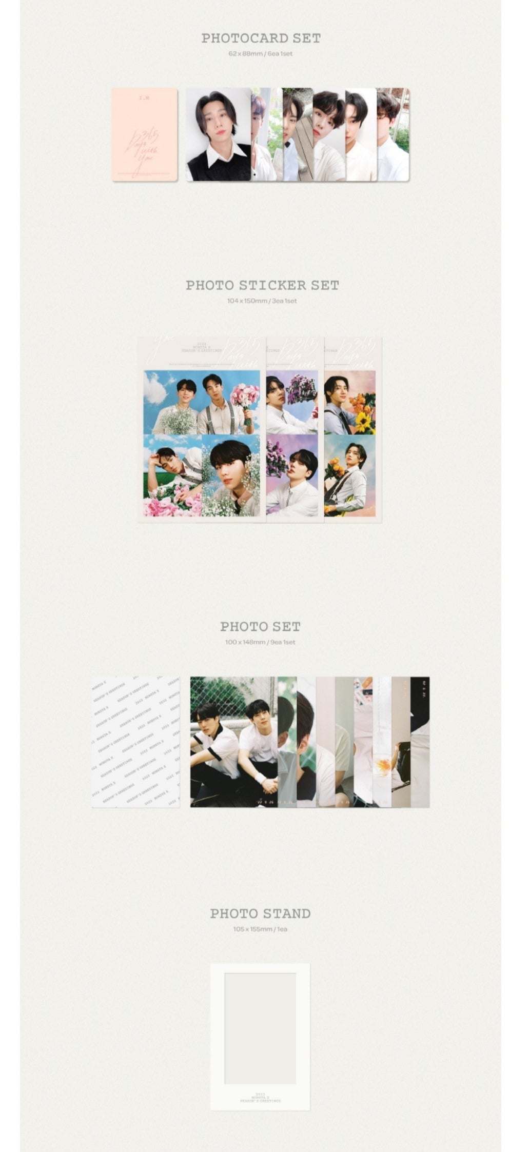 [PREORDER] MONSTA X - 2022 SEASON'S GREETING DAILY PAD CALENDAR PACKAGE