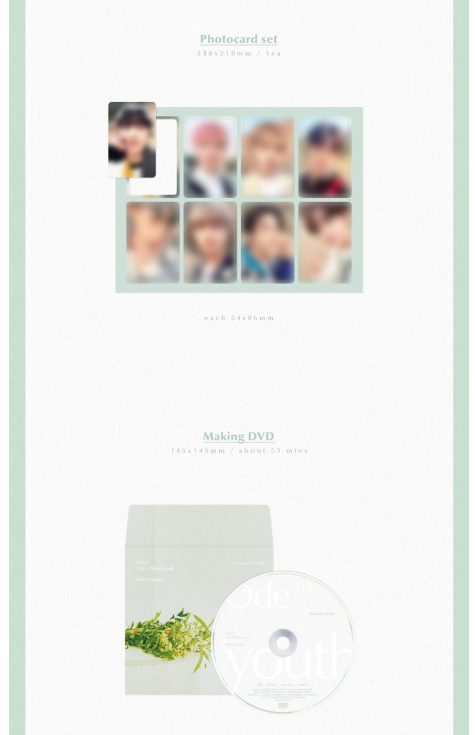 [PREORDER] ATEEZ - 1ST PHOTOBOOK ; ODE TO YOUTH +HOLOGRAM PHOTO CARD SET