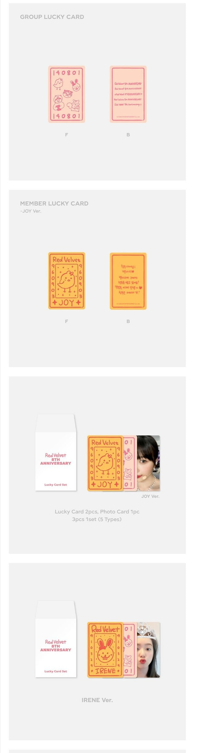 [PREORDER] RED VELVET- 8TH ANNIVERSARY LUCKY CARD SET