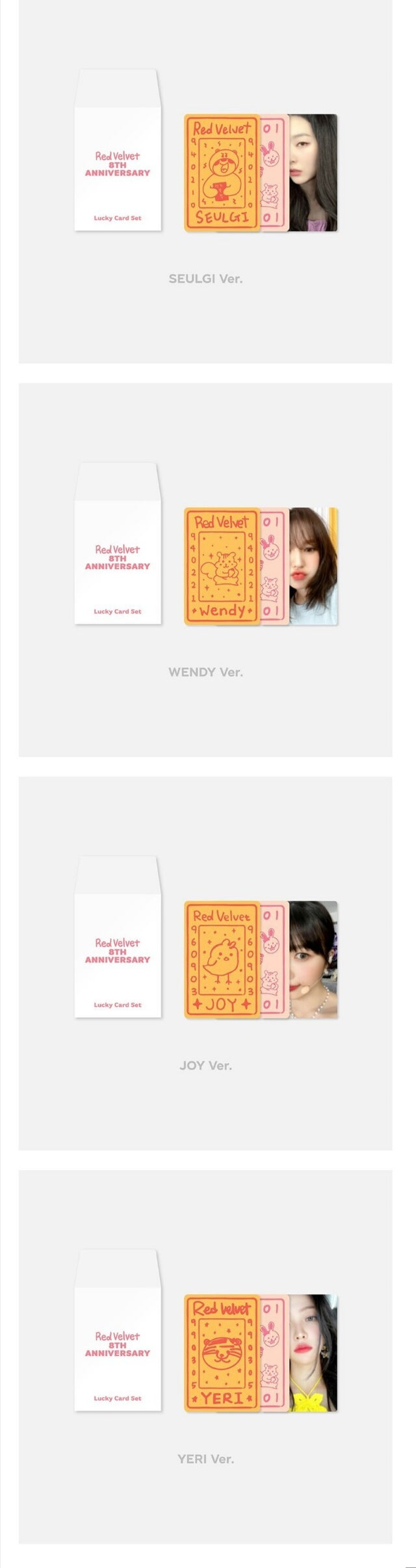 [PREORDER] RED VELVET- 8TH ANNIVERSARY LUCKY CARD SET