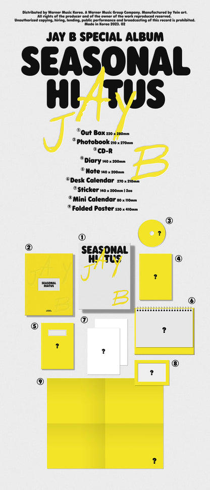 [PREORDER] JAY B - SPECIAL ALBUM : SEASONAL HIATUS