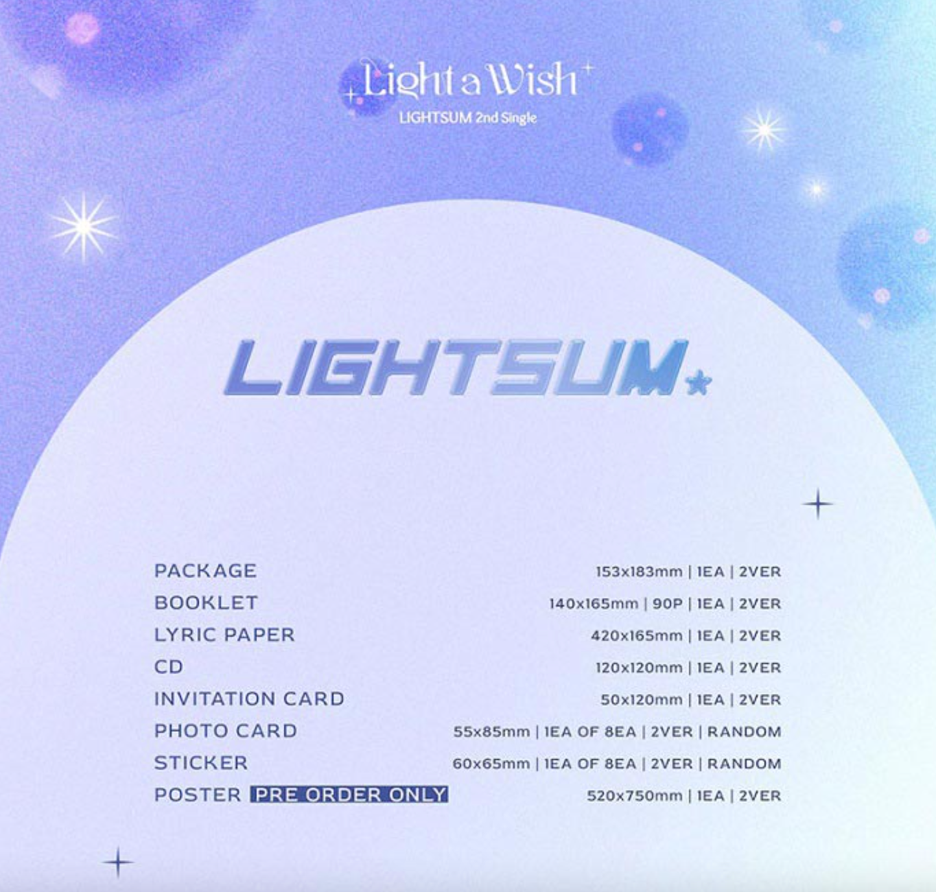 [PREORDER] LIGHTSUM - LIGHT A WISH (2ND SINGLE ALBUM)