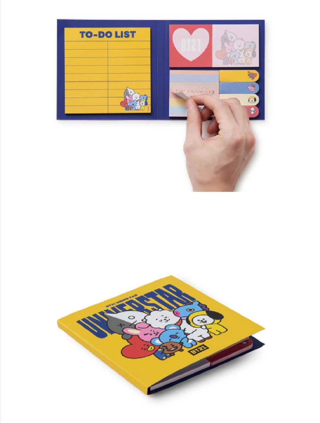 [PREORDER] BT21 - HEART STICKY MEMO PAD