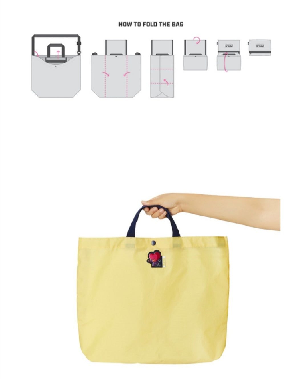 [PREORDER] BT21 - SPACE WAPPEN RIPS TOP FOLDING BAG