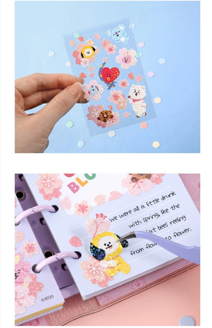 [PREORDER] BT21 - HOLOGRAM STICKER CHERRY BLOSSOM